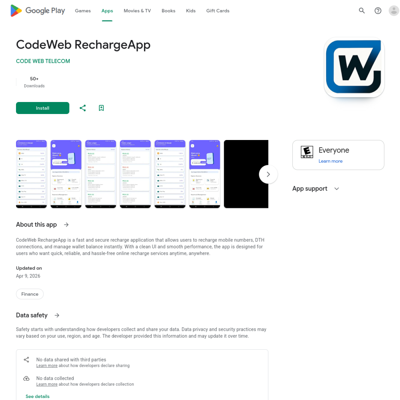 CodeWeb RechargeApp on Google Play Store