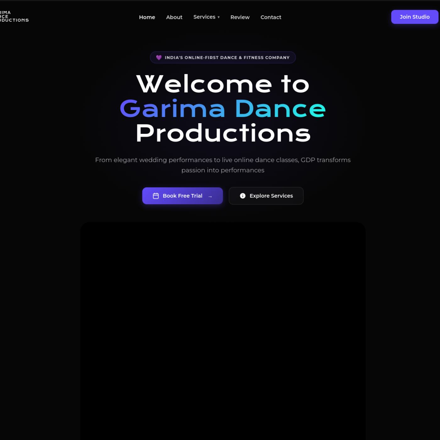 Garima Dance Productions website